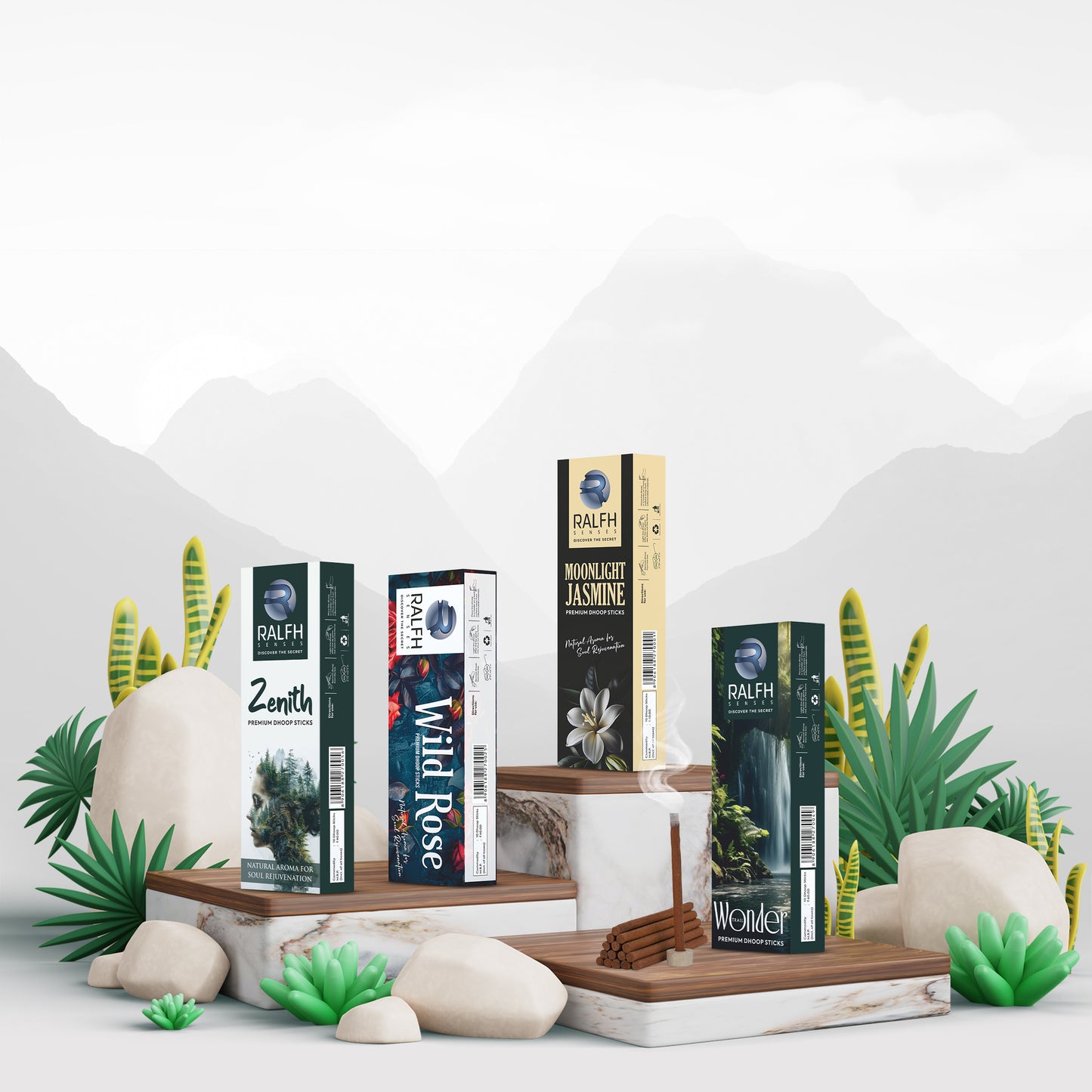 Dhoop Sticks (Rose, Jasmine, Zenith, Wonder Trail)