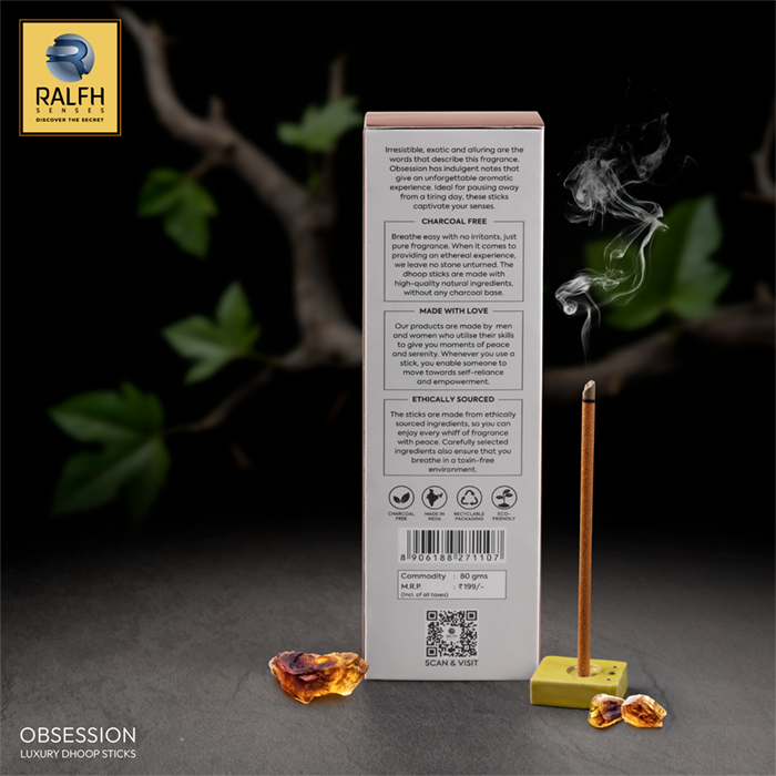 Obsession (Amber) Luxury Dhoop Sticks