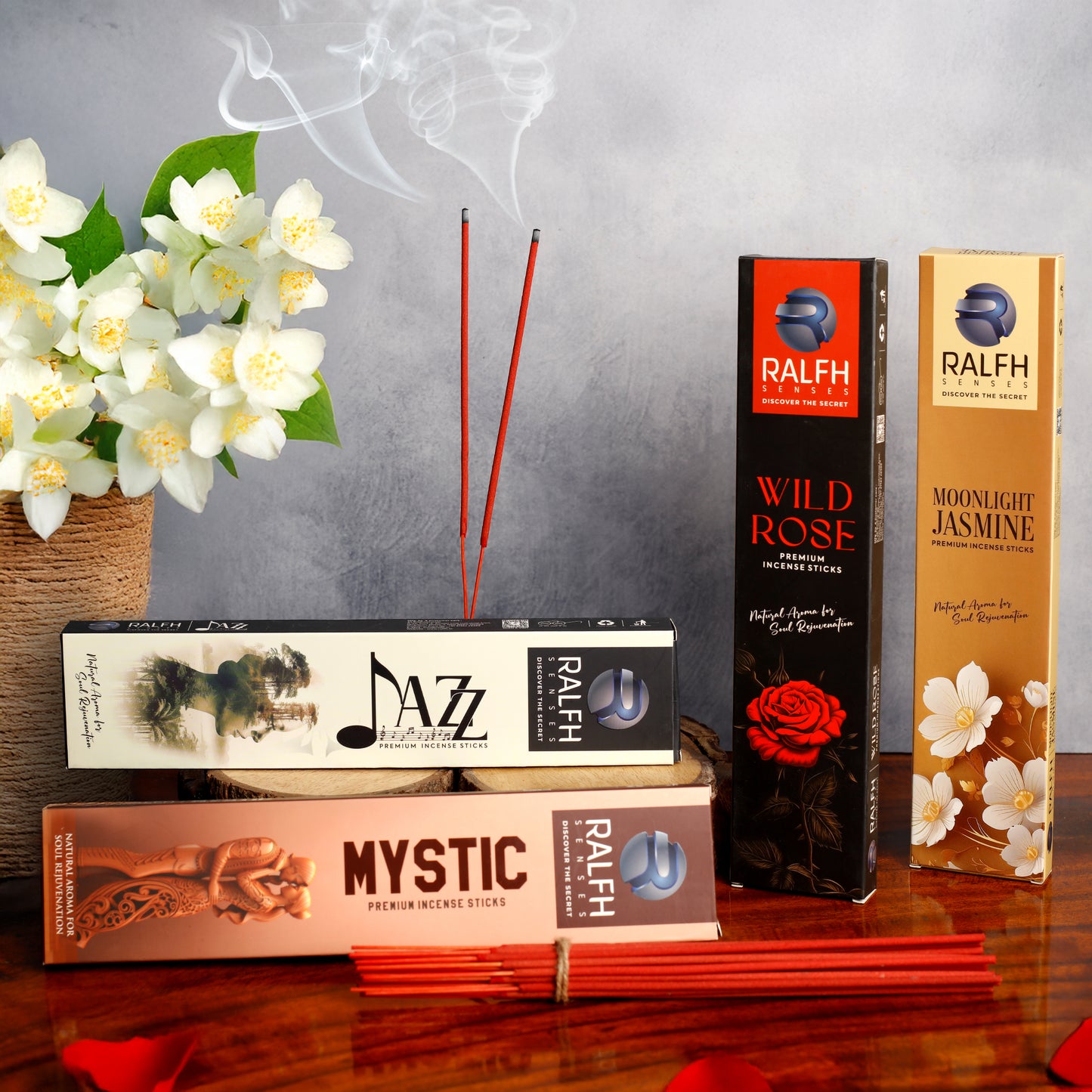 Incense Sticks (Rose, Jasmine, Jazz & Mystic)