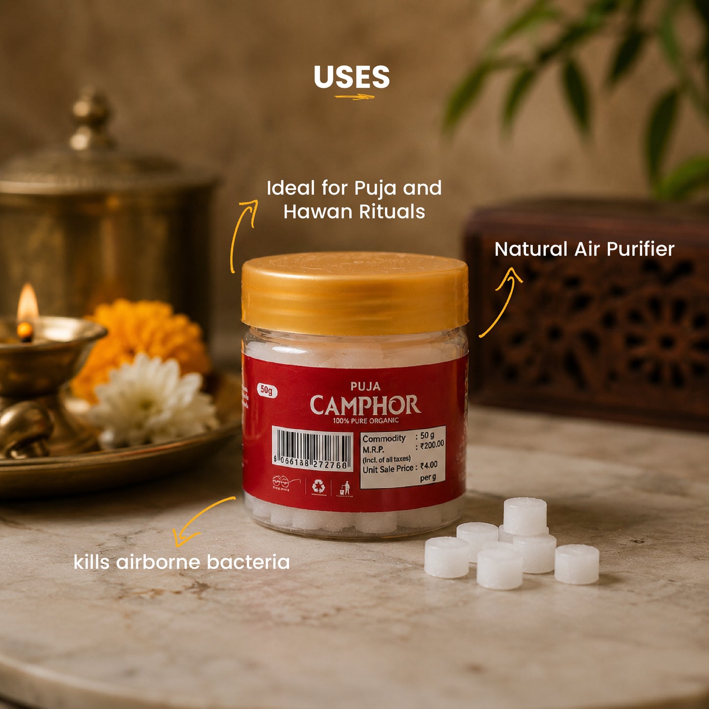 Puja Camphor - 50 G