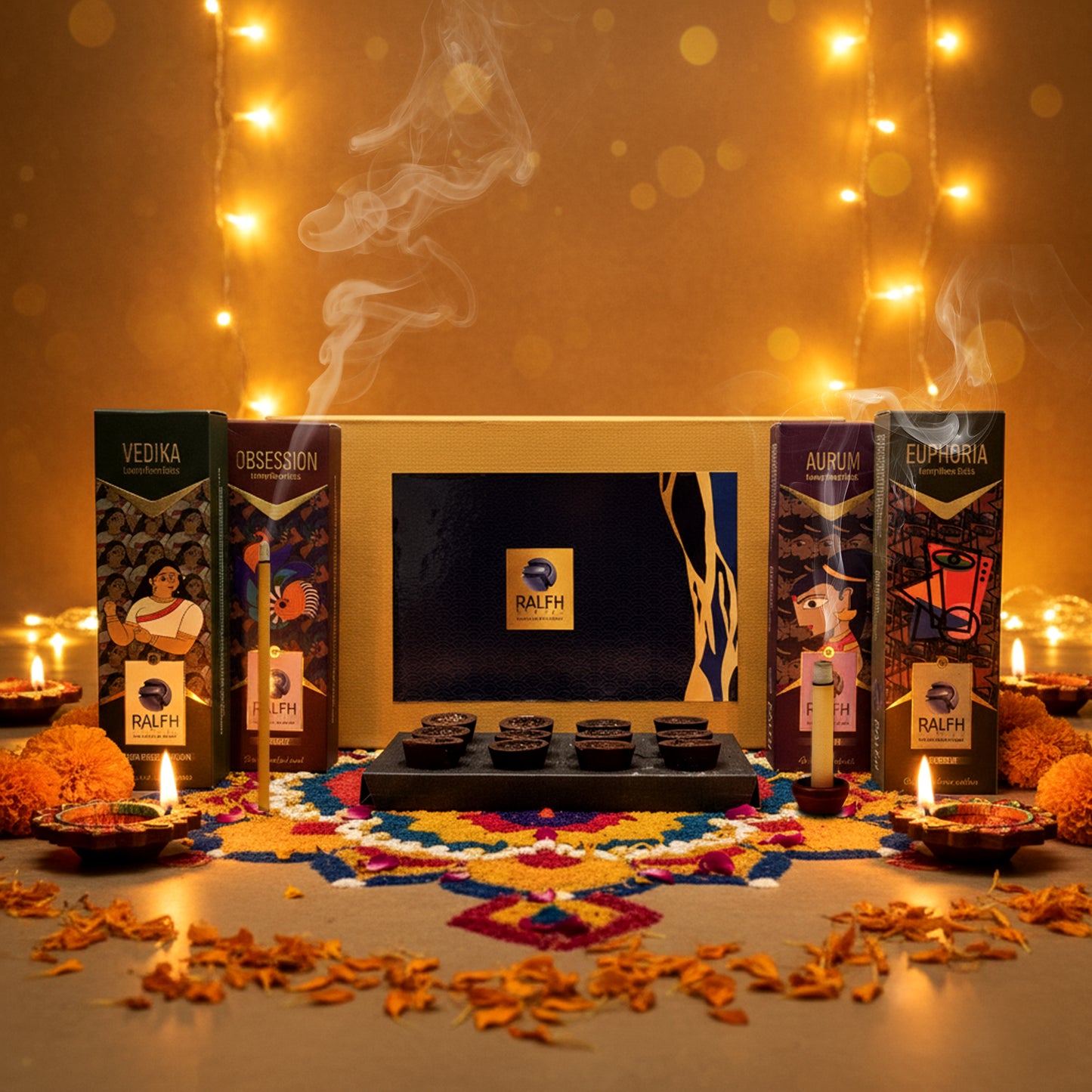 Luxury Dhoop and Sambrani Combo Gift box