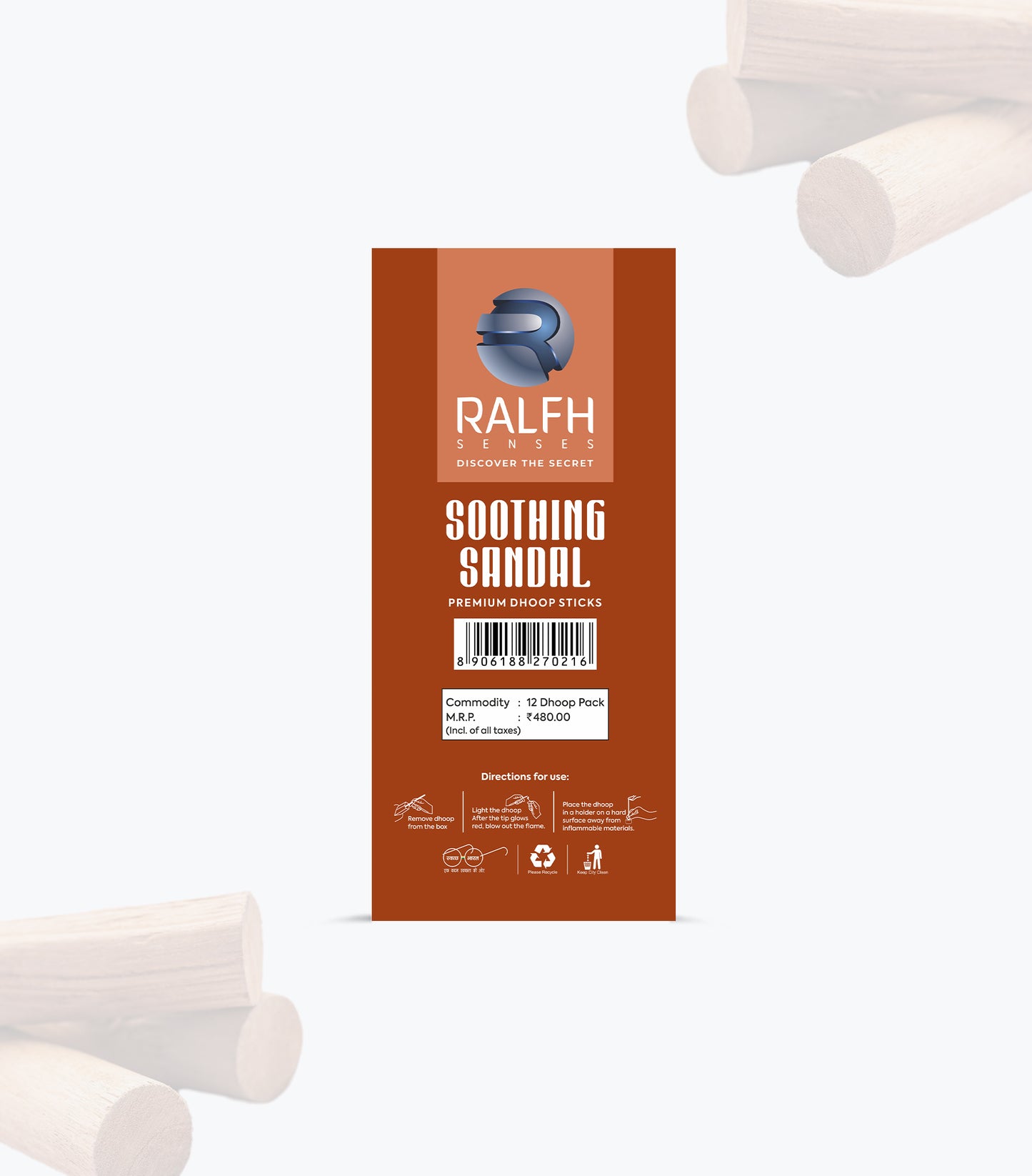 Soothing Sandal Premium Dhoop Sticks