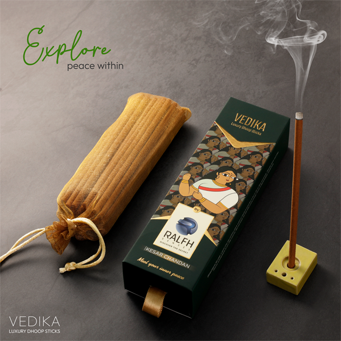 Vedika (Kesar Chandan) Luxury Dhoop Sticks