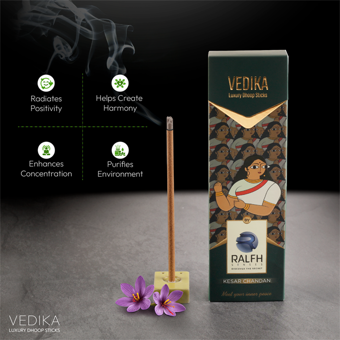 Vedika (Kesar Chandan) Luxury Dhoop Sticks