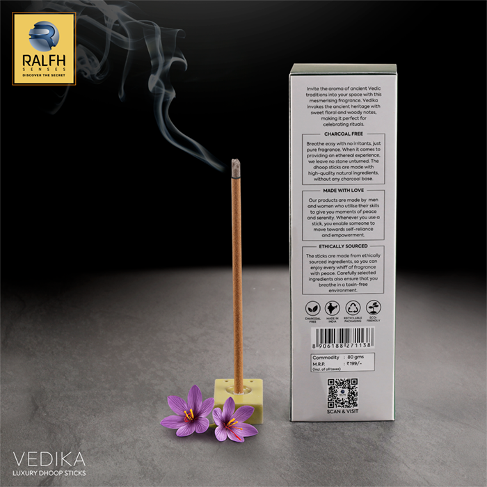 Vedika (Kesar Chandan) Luxury Dhoop Sticks
