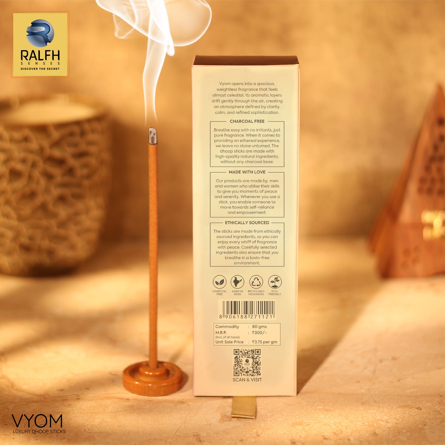 Vyom (Tea Rose) Luxury Dhoop Sticks