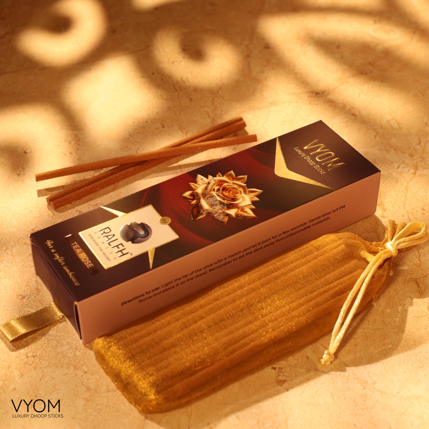 Vyom (Tea Rose) Luxury Dhoop Sticks
